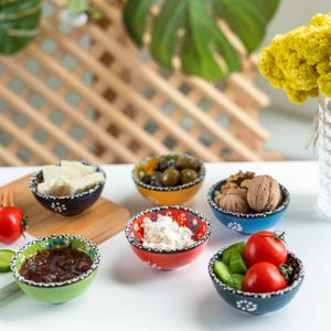Ceramic Sauce Bowls, 3.5 Oz Ceramic Dishes, Set of 6 Spice Prep Bowls, Small Breakfast Bowls, Bowls Set Gift for Cooking Lovers