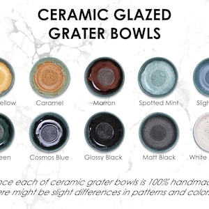 Handmade Ceramic Garlic Grater Bowl, 7" Glazed Grating Plate for Garlic, Cheese & Chocolate image 3