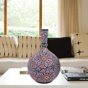 Ceramic Decorative Vase, Persian Mosaic Vase, Handmade Ceramic Vase, Vase for Living Room Decor, Ceramic Handmade Vase, Artistic Home Vase