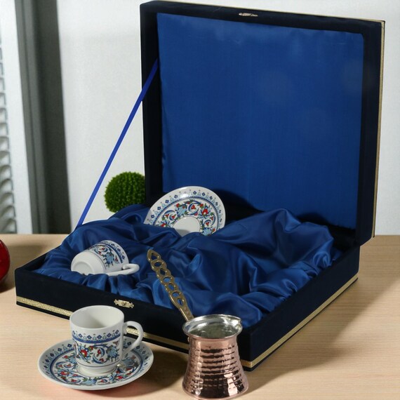 Turkish Coffee Set Gift Box, Turkish Coffee Set, Traditional 