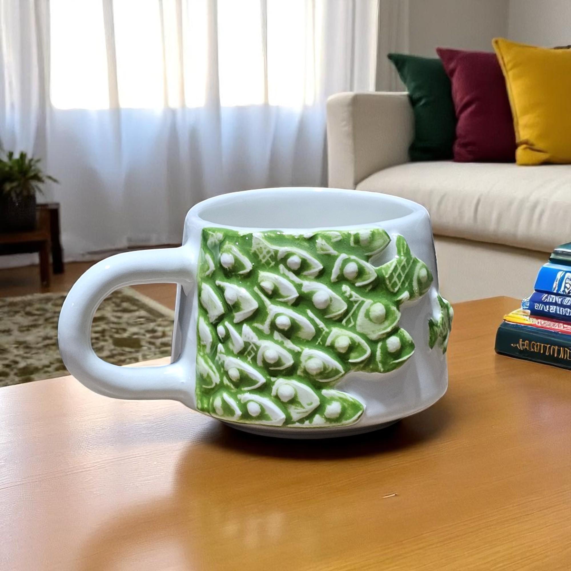 Handmade Ceramic Mugs, 3D Pottery Coffee Cups, 8 Oz Espresso Cups ...
