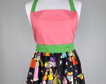 Frida Full Apron, Flared style, Gift for Bakers, Kitchen style, Frida Kahlo