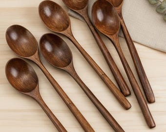 Holzlöffel Set – Handgefertigte Küchenutensilien aus Naturholz – Nachhaltig, Minimalistisch, Perfect für moderne Küche