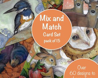 Mix & Match Nature Greeting Cards (Set of 5) - Canadian Art