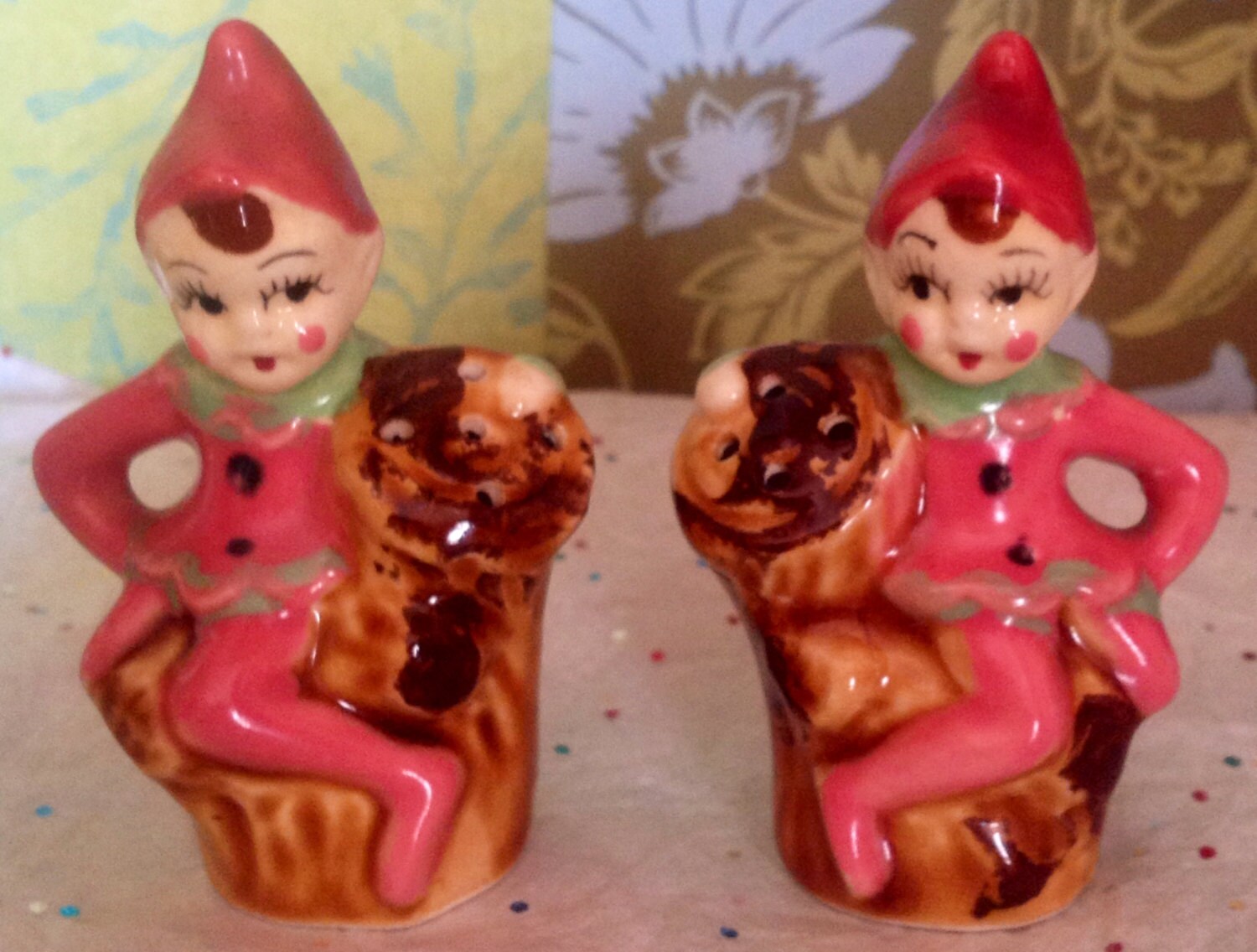 Pair Of Vintage Pixie/Elf Salt N Pepper Shakers From Japan Etsy