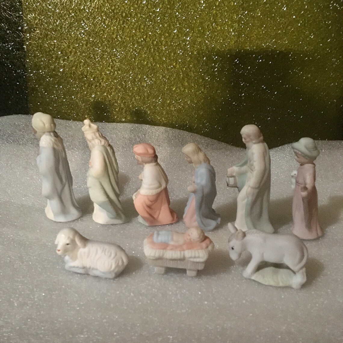 Vintage Hand Painted 9 Nativity Scene Figurines by Lefton Etsy