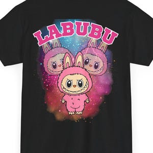 Labubu Pop Mart TShirt kawaii print, Oversized back print tee, viral aesthetic style, cute gift for girls, coquettecore fashion