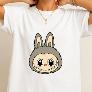 Weirdcore Kawaii Shirt, Funny Horror Aesthetic Tee, Labubu Inspired T-Shirt, Creepy Cute Plush Doll Tee, Viral Toy Graphic