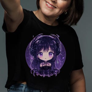 Scorpio kawaii yami t-shirt, pastel goth zodiac shirt, cute astrology gift tee, dark aesthetic chibi Scorpio shirt