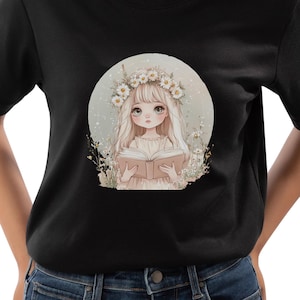 Virgo kawaii yami t-shirt, pastel goth zodiac shirt, cute astrology gift tee, dark aesthetic chibi Virgo shirt