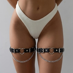 Leather Garter Punk Garter Belt - Etsy