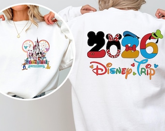 Disney 2026 Family Vacation Shirts Sweatshirts, Mickey Castle 2026 Shirts, Disneyland Family Trip Shirt, Custom Mickey Trip Shirt , Toodler