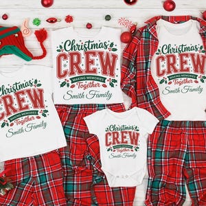 Custom Family Christmas Crew 2025 Shirts, Christmas Family Shirt, Christmas Group Shirt, Christmas Pajamas T-shirts,Christmas Crew Shirt