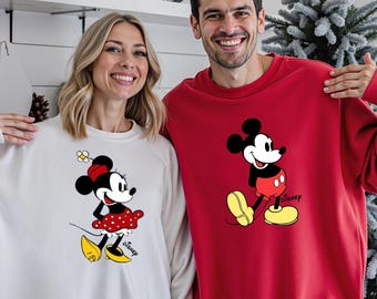 Disney Vintage Minnie Maus Micky Maus Sweatshirt, Vintage Disney Shirt, Disneyworld Urlaub Urlaub Sweatshirt, Disney Retro Pullover