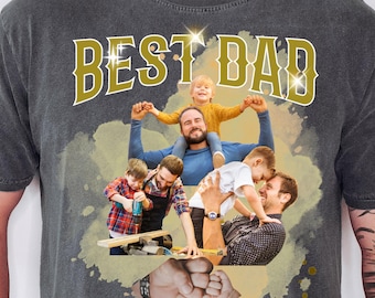 Custom Photo Dad Shirt, Custom Bootleg Shirt, Best Dad Ever Shirt, Fathers Day Gift, Dad Bootleg Rap Tee, Gift For Dad,Dad Birthday Gift