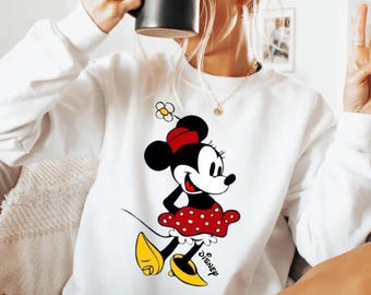 Disney Vintage Minnie Maus Sweatshirt, Vintage Disney Minnie Maus Shirt, Disneyworld Urlaub Urlaub Sweatshirt, Disney Retro Pullover