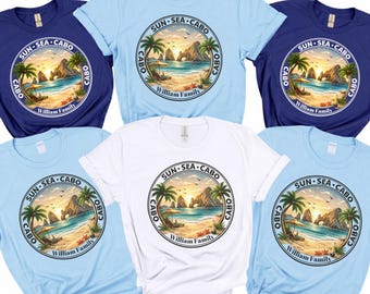 Custom Family Vacation Shirt, Cabo Trip Shirt, Matching Family Cruise Shirt, Summer Vacation Graphic Tee, Beach T-Shirt, Cabo San Lucas Trip