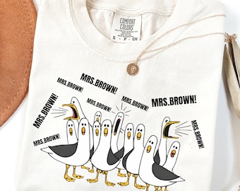 Camiseta personalizada Comfort Colors® con diseño de gaviotas para profesores, camiseta divertida para profesores, regalo de agradecimiento para profesores, camiseta divertida personalizada de Nemo para profesores.
