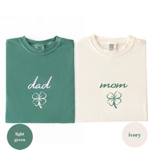 St. Patrick's Day Birthday Tshirts for Family, Personalized Comfort Colors® One Lucky Mama Dad Grandma Grandpa Auntie Clover Birthday Shirts