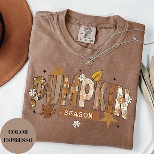 Comfort Colors® Pumpkin Season T-Shirt, Autumn Fall Shirt, Thanksgiving Shirt, Fall Pumpkin Shirt,  Cozy Pumpkin Patch Outfit