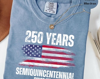 Comfort Colors® Retro Usa 250 Shirt, Independence Day Shirt, Celebrate 250th Anniversary Shirt Usa Flag Tee 4th of July Shirt Patriotic Gift