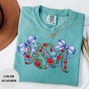 Comfort Colors 4th of July T-Shirt: American Patriotic USA Cotton Tee