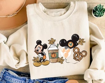 Maglione Disney "Tis The Season", maglietta Disney, maglietta autunnale Disney, maglietta autunnale, maglietta zucca Disney, maglietta autunnale di Topolino, maglietta stagione zucca