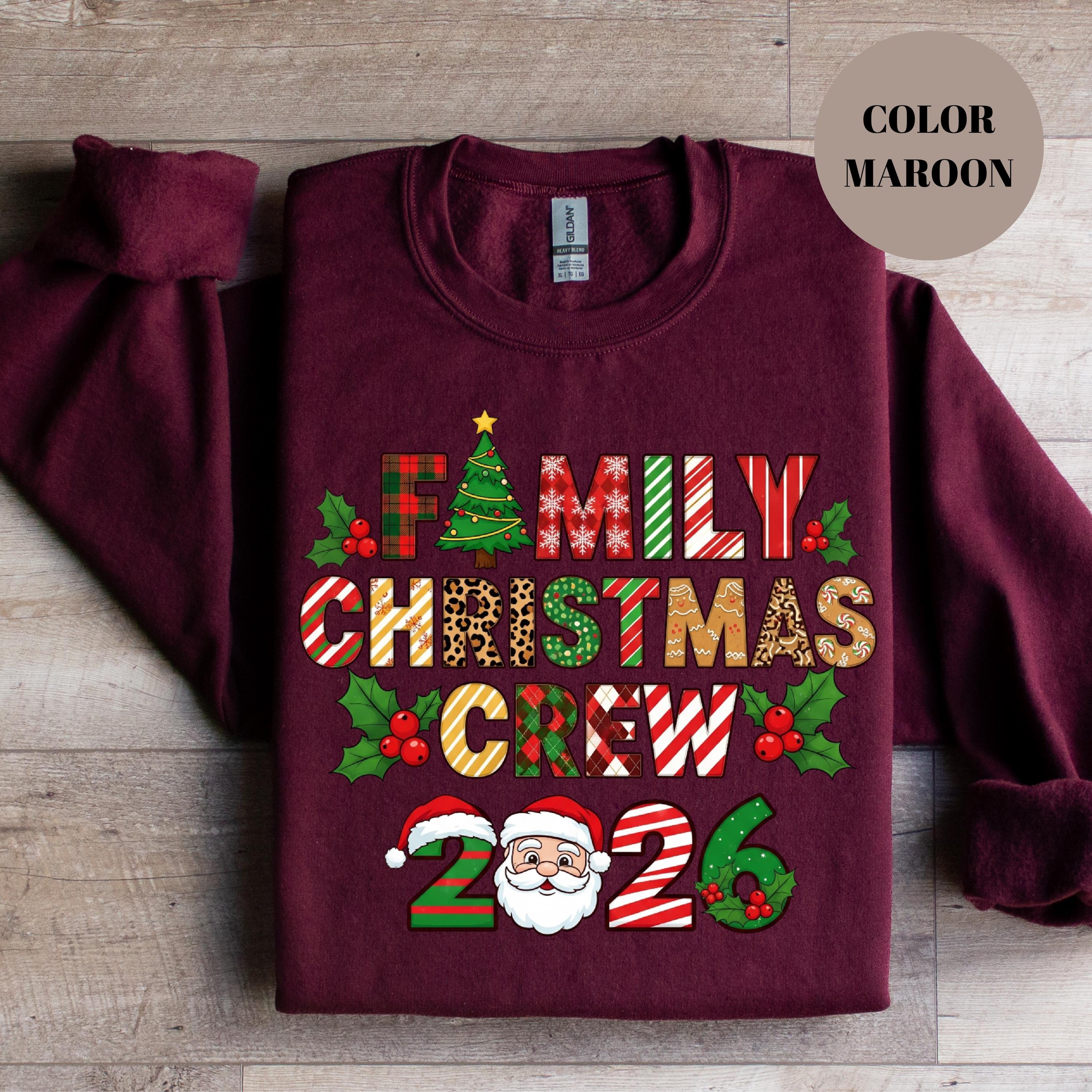 Family Christmas Crew Sweatshirt 2026, Matching Holiday Sweater