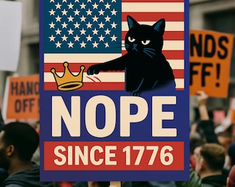 Cartel de protesta "No Kings in America": Póster artístico activista