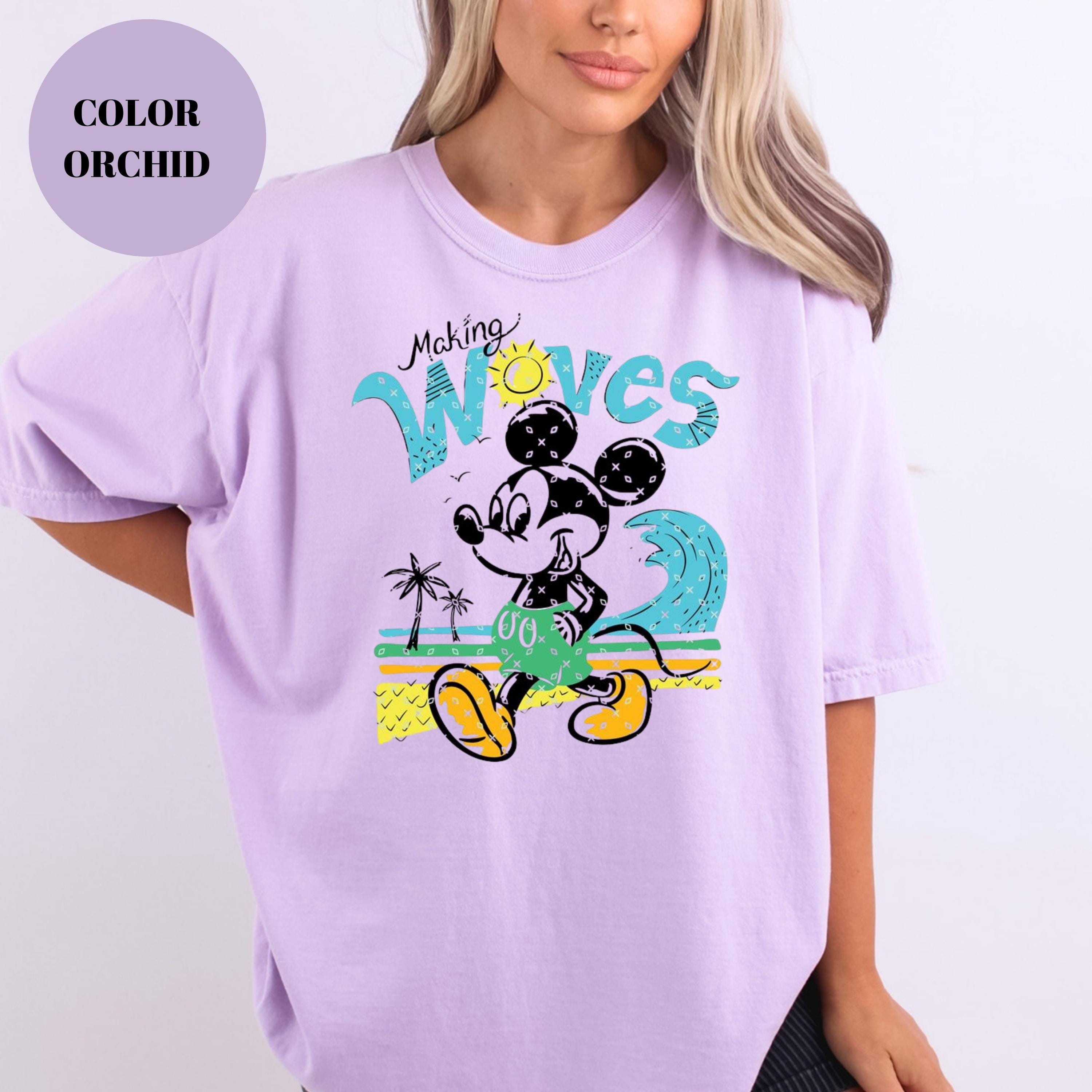ミッキーマウス see by chloe t シャツ purple ミッキーサマービーチ
