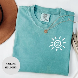 Camiseta Sunshine Beach Comfort Colors: Camiseta vacacional de algodón suave y lavado