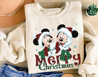 Disney Christmas Sweatshirt, Mickey and Minnie Christmas Sweatshirt , Disney Christmas Shirt ,Christmas pajamas