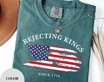 Comfort Colors® No Kings In America, Anti Trump Shirt, No Kings Shirt, Protest Shirt, Liberal Shirt, Resistance Shirt, Rejecting Kings