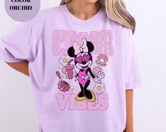Disney Sommer Strand Shirt, Disney Sommer Shirt, Minnie Sommer Shirt, Minnie Maus Strand Shirt, Disney Surfen Shirt, Strandparty Shirt
