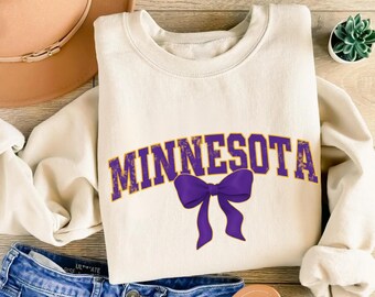 Felpa vintage del Minnesota, maglietta del Minnesota, felpa con cappuccio del Minnesota, regalo per i tifosi di football del Minnesota, girocollo del Minnesota, regalo per la mamma del Minnesota