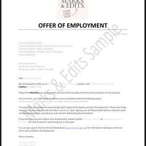 Carta de oferta de empleo redactada por un abogado