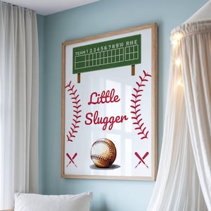 Baseball Nursery Decor, Baseball Kids Room Print, Baby boy Sports Nursery, Baseball Prints for Kids, Nursery Sports Decor, Digital Download