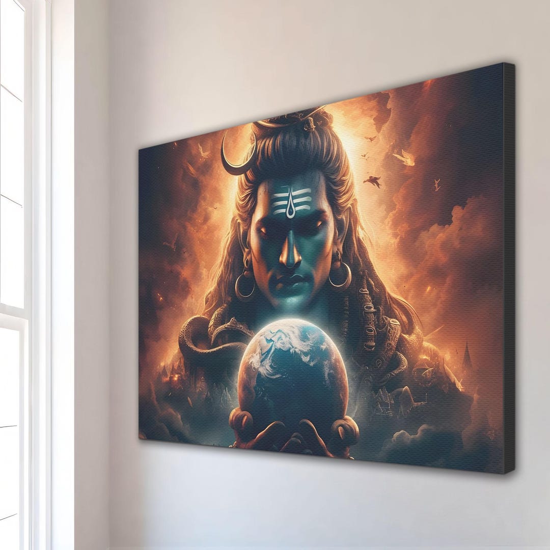Lord Shiva Canvas Wall Art | Hindu Gods | Canvas Wall Art | Canvas ...