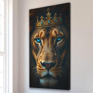 Lion King Canvas Wall Art | Animal Wall Art | Lion Wall Art | Canvas Wall Art | Canvas Printing | Modern Wall Decor | Wall Hanging