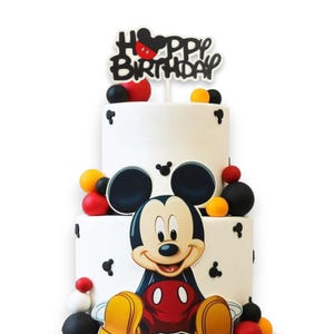 Mickey Mouse Cake Topper – Birthday Party Decoration