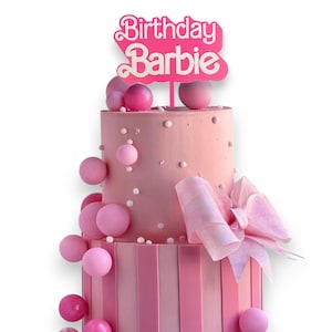 Barbie-inspirierter Cake Topper – Mädchen Geburtstag Party Dekoration