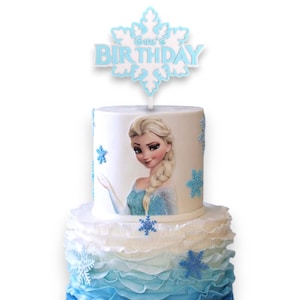 Frozen-Inspired Cake Topper – Girl Birthday Party Decoration