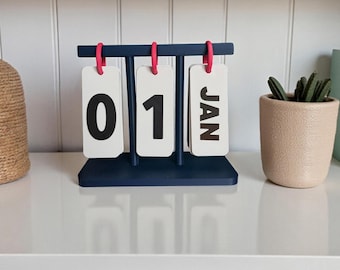 Calendario perpetuo da tavolo stampato in 3D – Arredamento moderno e minimalista per la casa