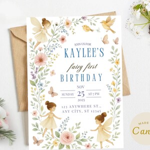 Editable Birthday Invitation: Floral Garden Party (Printable Invitation)