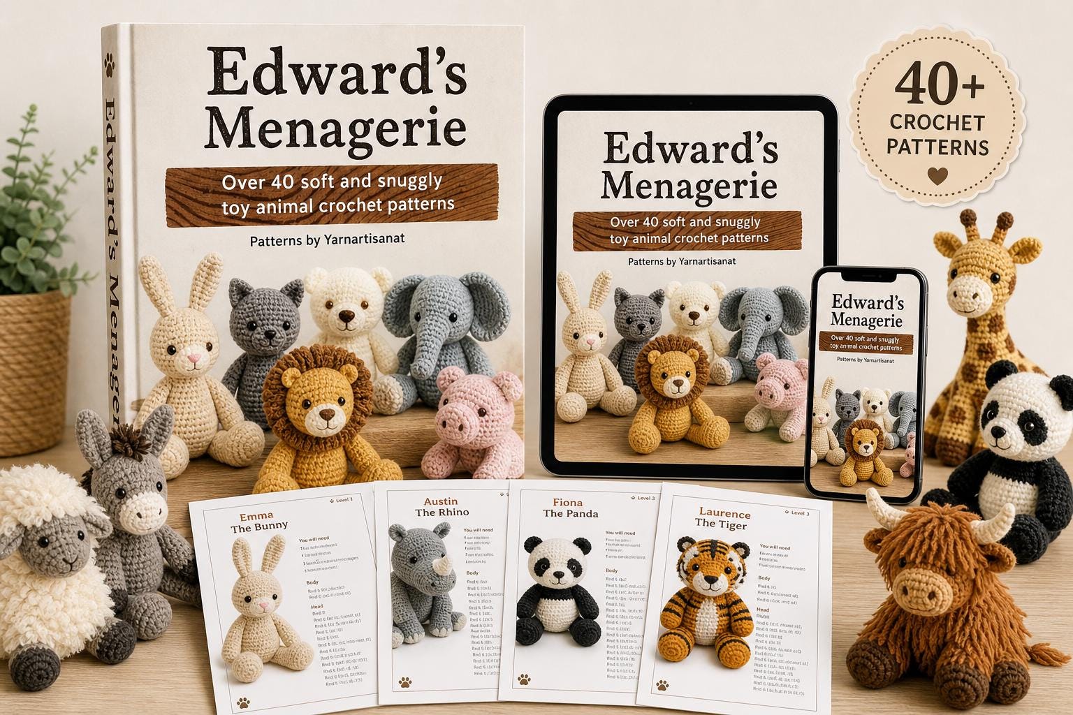 40 Animal Crochet Patterns for Cute Gifts, Nursery Decor, and Cozy Makes 19 40+ Crochet Animal Patterns Bundle Amigurumi Toy Tutorial