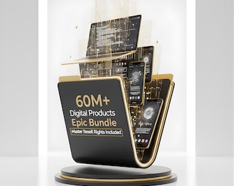 Pacchetto di oltre 60 milioni di prodotti digitali Mega – MRR PLR, modelli Canva