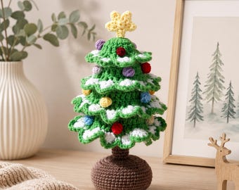 Amigurumi Crochet Christmas Tree Pattern, DIY Holiday Decor (PDF Pattern)