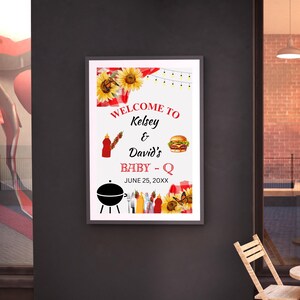 Editable Baby-Q Shower Invitation | BBQ Baby Shower Evite Template | Coed Backyard Baby -Q Printable Card | Instant Download