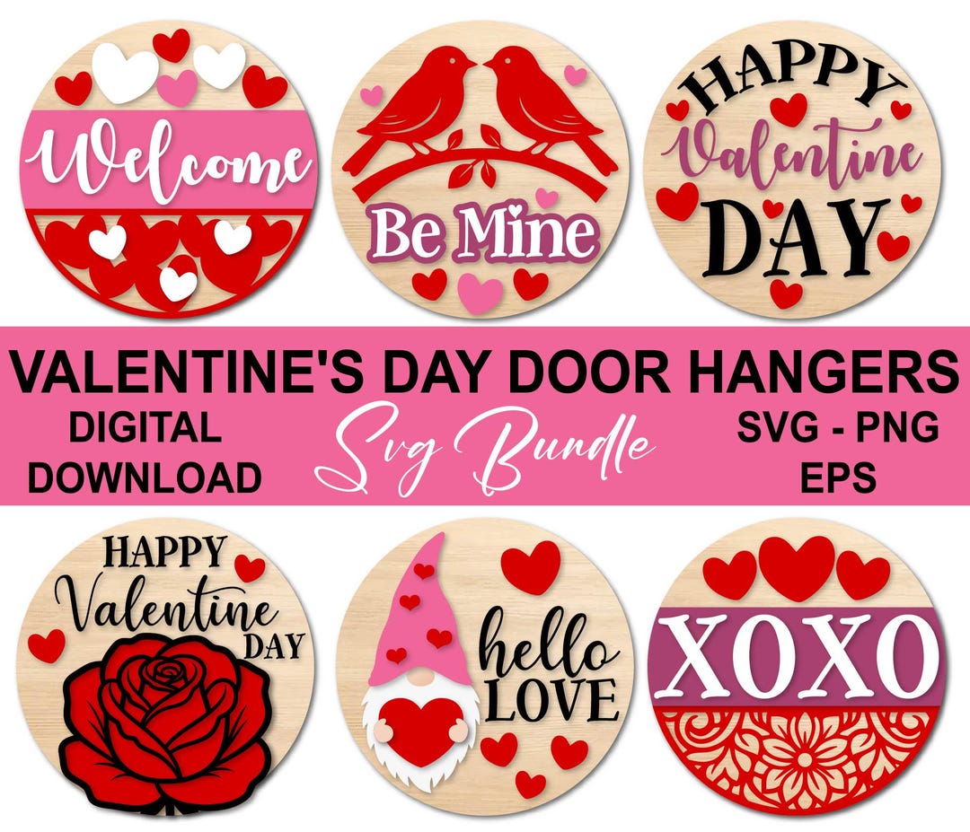 Valentine’s Day SVG Bundle | Love Quotes & Valentine Words | Cricut Cut ...