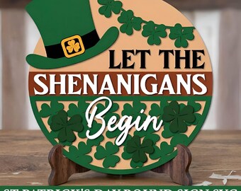 Letrero de bienvenida Shenanigans PNG SVG / Letrero familiar divertido / Archivo cortado con láser de 18 pulgadas